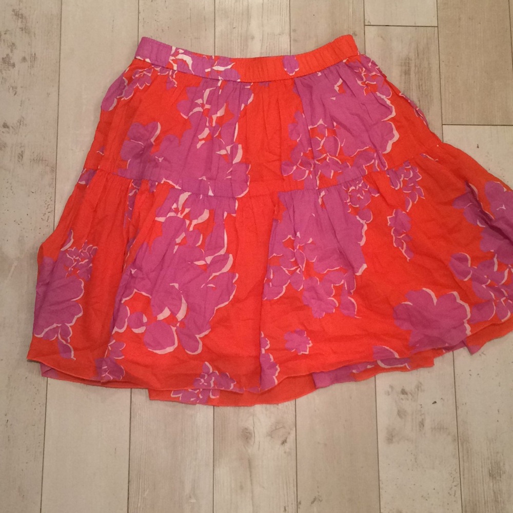 Coral and purple skirt